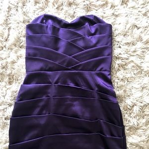 Strapless above the knee cocktail dress